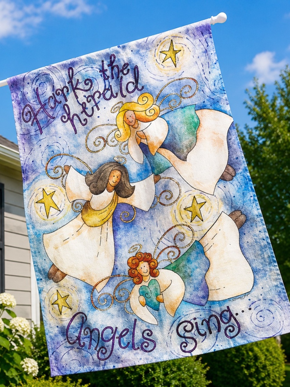 28" x 40" Impressions House Flag - Kristina Frye - Hark the Herald Angels Sing